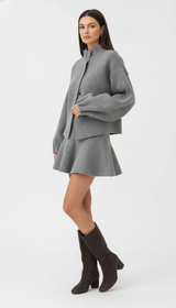OURYE Women's Knit Two-Piece Set - A-Line in Grey