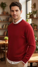 Premium Cashmere O-Neck Pullover – Men's Oversized Knit - Image 10