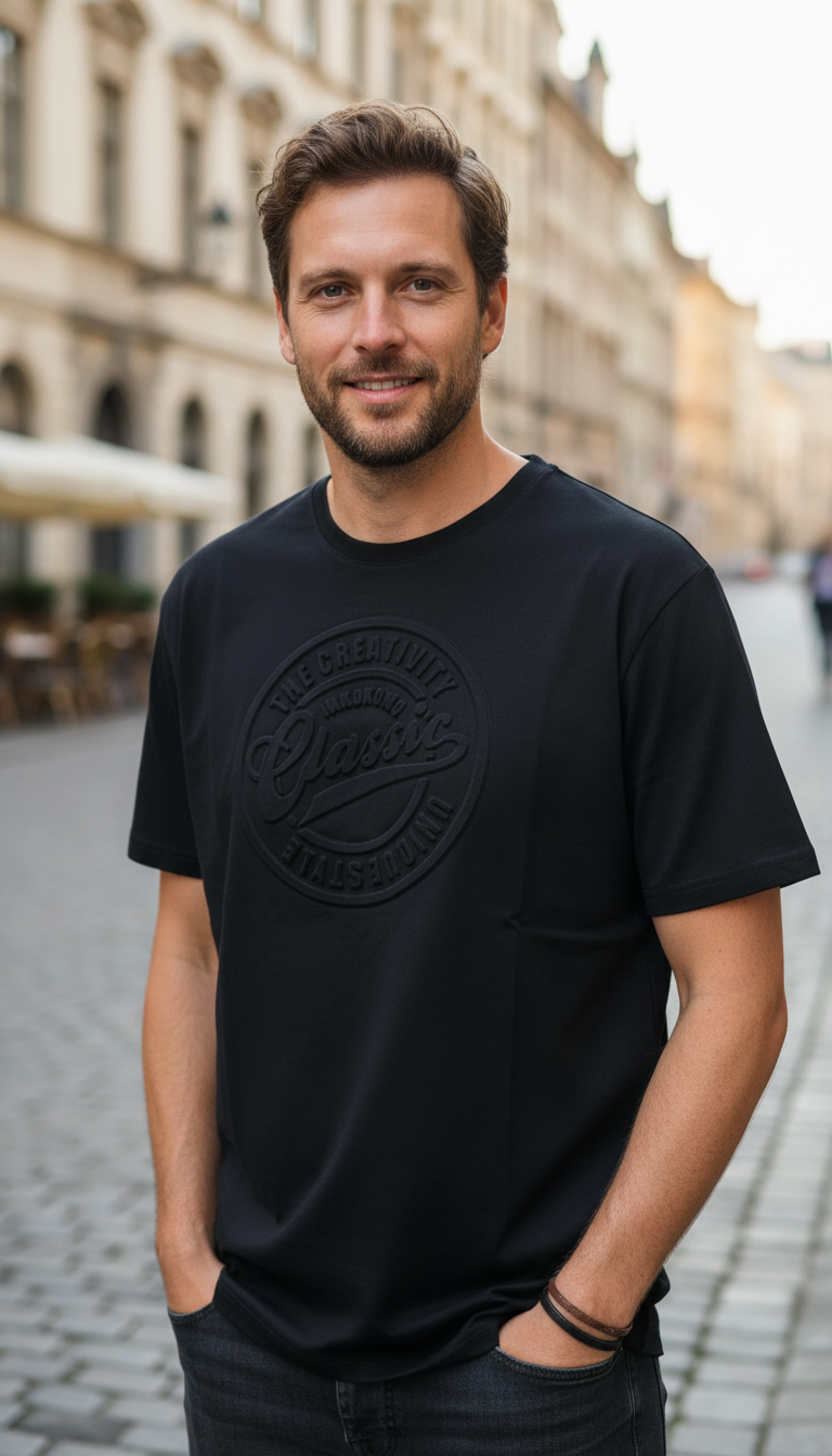 OURYE Cotton Jeans Unisex T-Shirt - Loose