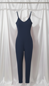 Women's Cross-Back Athletic Jumpsuit - Slim Fit Yoga - Back View