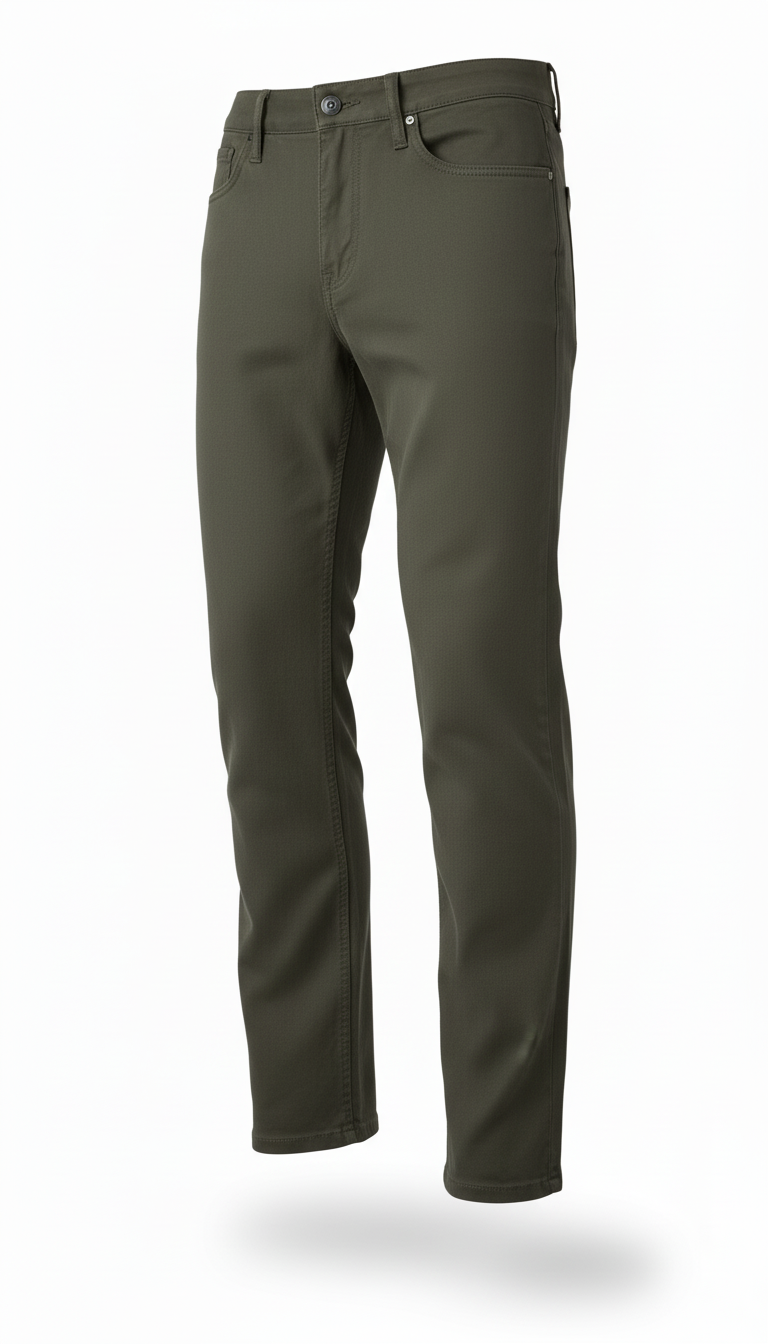 OURYE Men's Cotton Chino Trousers - Straight in Stone