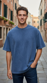 OURYE Men's Cotton T-Shirt - Oversized in Black