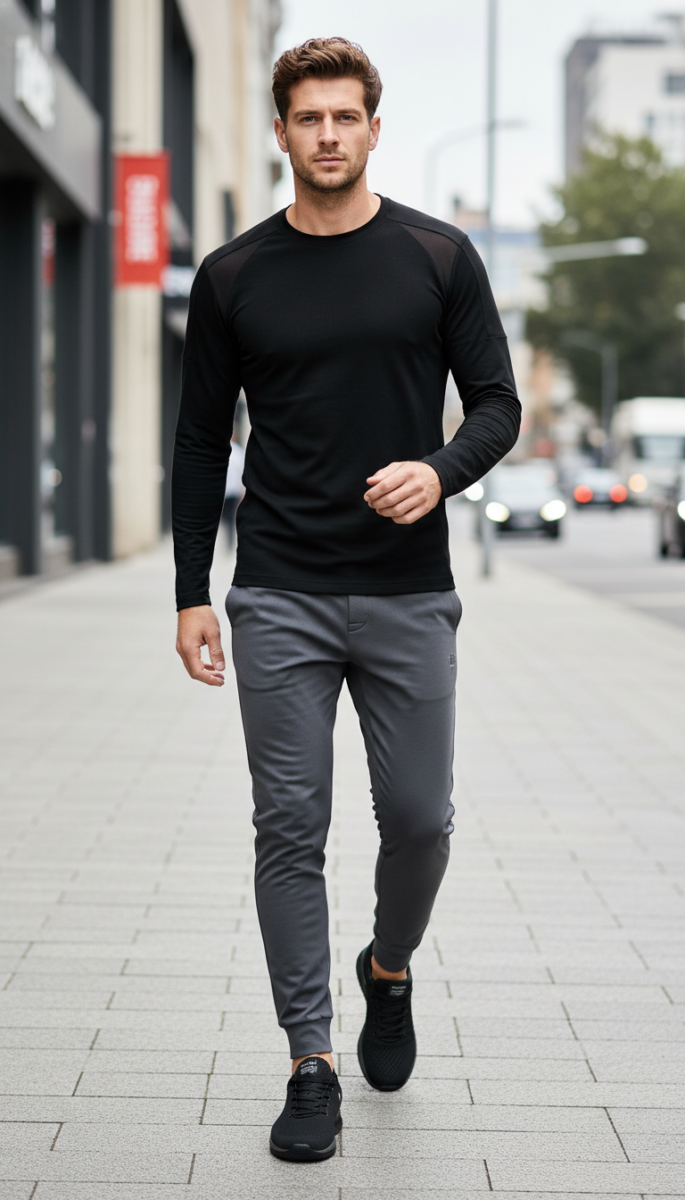 Men's Lightweight Running Shoes - Breathable Air Mesh - Front View