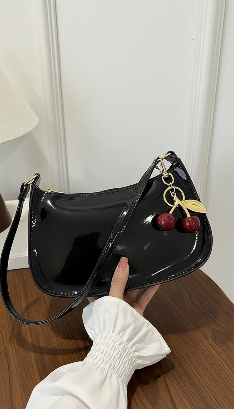 Women's PU Leather Handbag - Versatile Fashion Shoulder - Side View