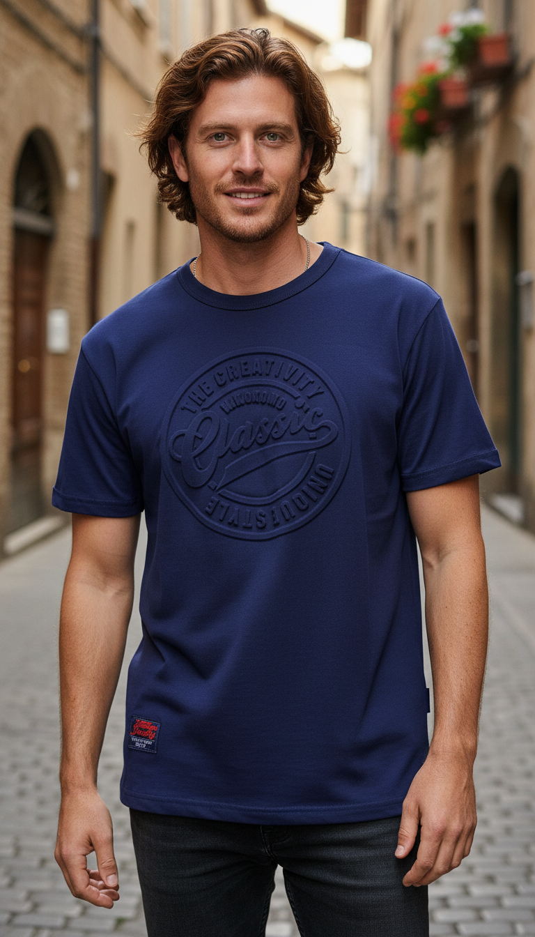 OURYE Cotton Jeans Unisex T-Shirt - Loose