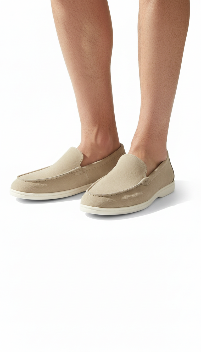 OURYE Men's Suede Polo Shoes - Relaxed in Khaki