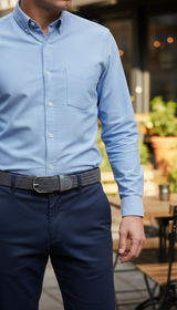 Stretch Canvas Leather Belt for Men & Women - Side View