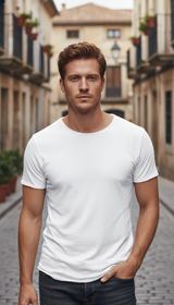 OURYE Men's Cotton T-Shirt - Regular Fit in Black