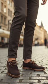 OURYE Men's Suede Oxford Shoes - Tailored