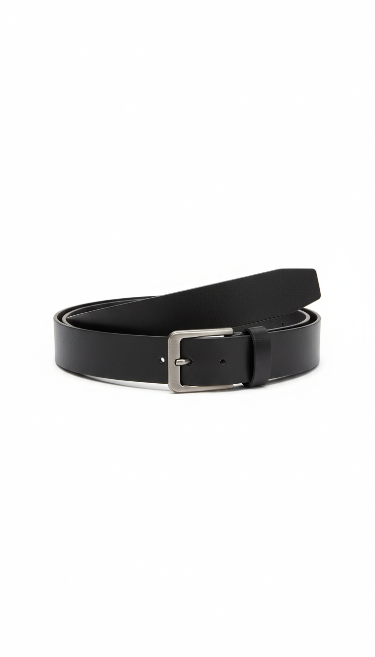 Men's Genuine Leather Belt - Long Large Pin Buckle Waist Belt in Cowskin (110-170cm Plus Size)
