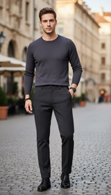 Men's Slim Fit Business Casual Pants - Elastic - Image 5