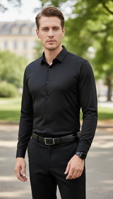 Wrinkle-Free Business Shirt – Men's Long Sleeve High - Image 9