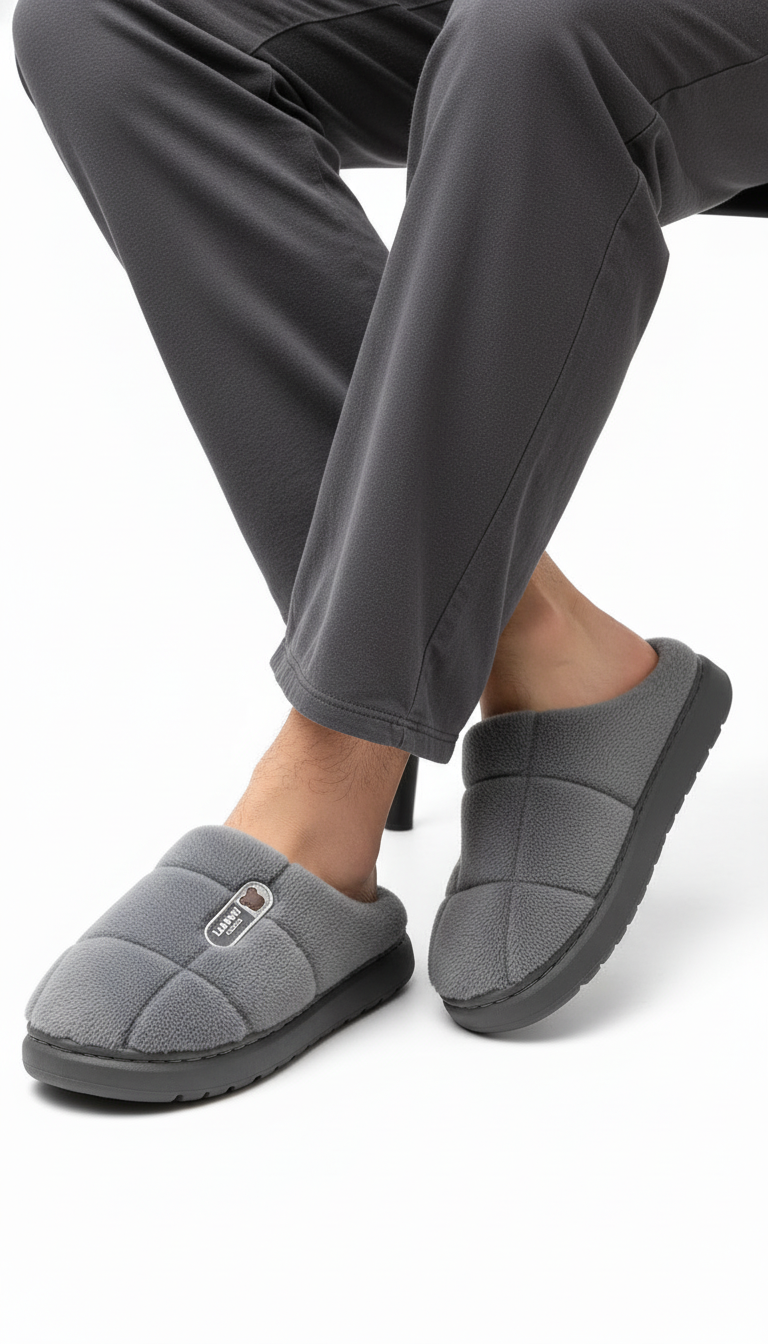 OURYE Cotton Slippers - Gray