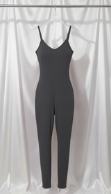 Women's Cross-Back Athletic Jumpsuit - Slim Fit Yoga - Detail Close-Up