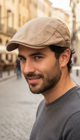 Men's Solid Colour Newsboy Cap - Lightweight Flat - Image 5