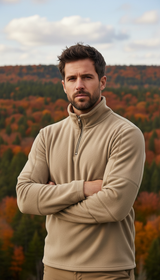 Men's Thicken Warm Fleece Jacket - Zipper Neck - Image 6