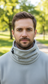 Men's Polar Fleece Neck Gaiter - Sports Tube - Back View