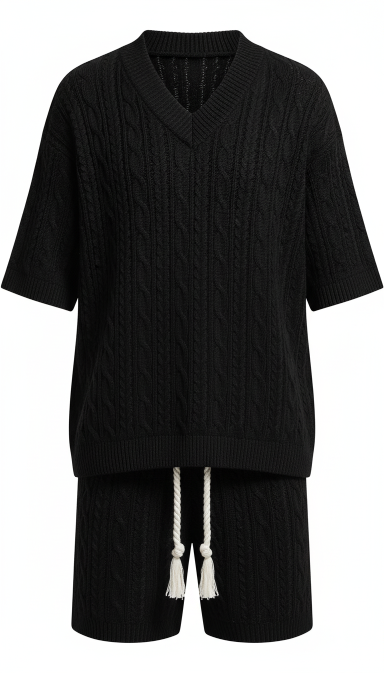 OURYE Men's Knit Two-Piece Set - Relaxed in Navy
