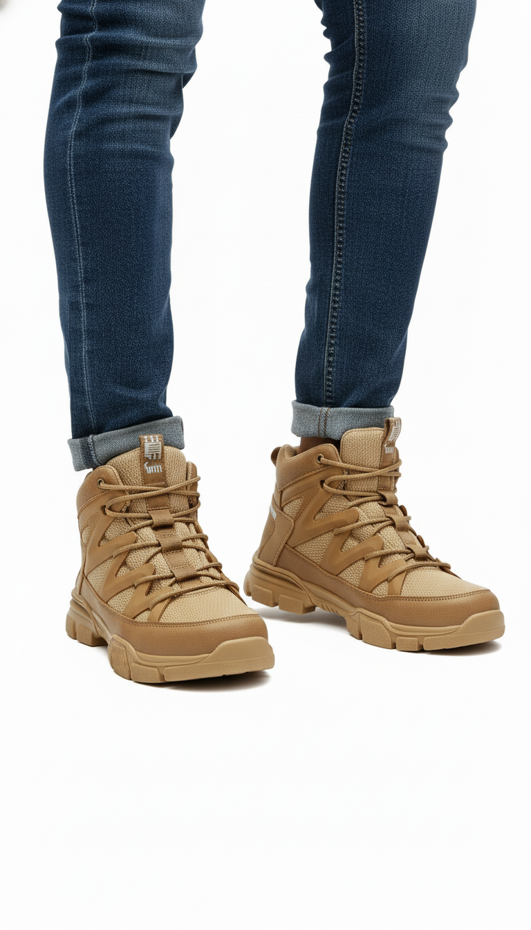 Men's Safety Work Boots - Lightweight Steel Toe Anti-Puncture Work Shoes