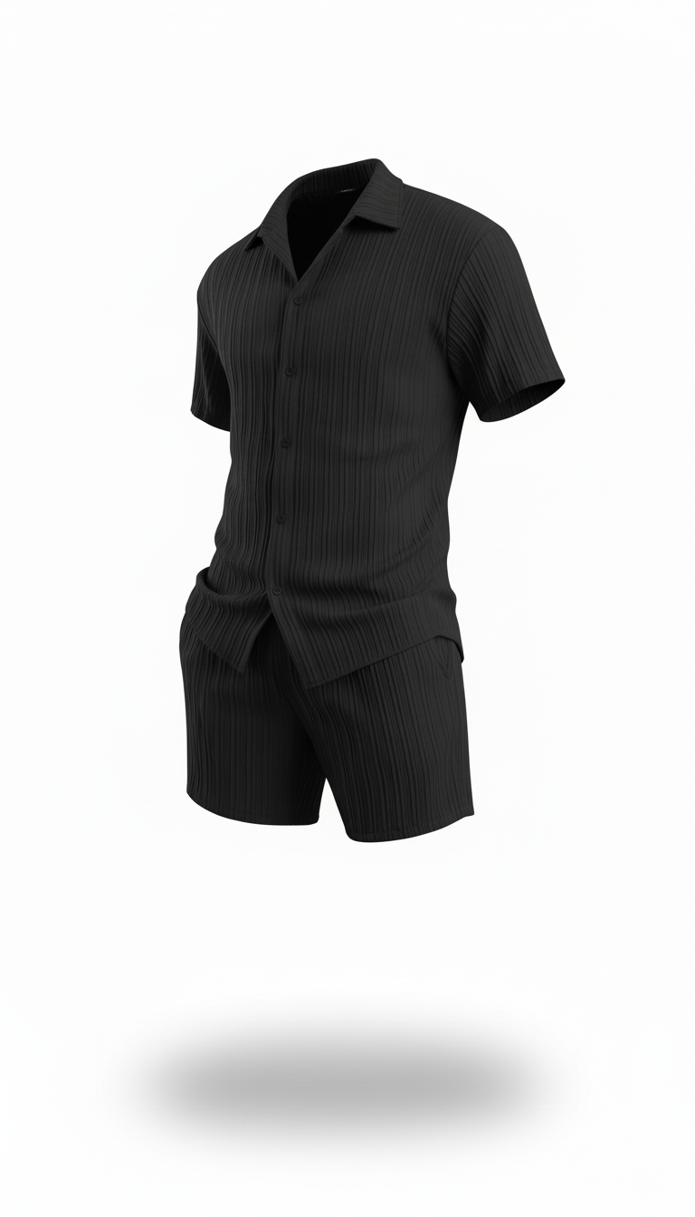 OURYE Men's Knit Two-Piece Set - Relaxed in Black