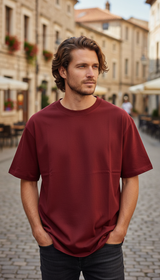 OURYE Men's Cotton T-Shirt - Oversized in Khaki