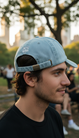Denim Baseball Cap – Embroidered Letter Snapback Hat - Image 7