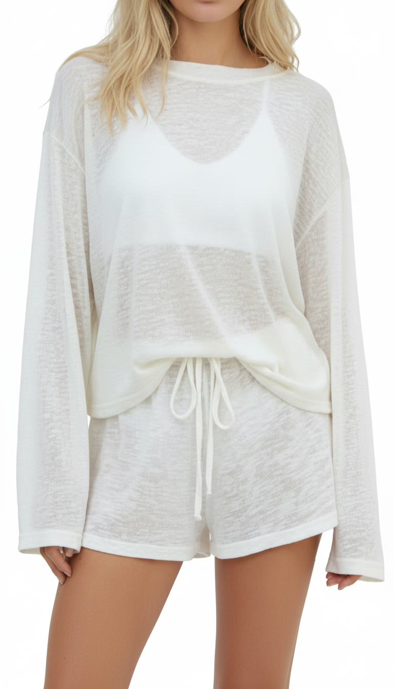 OURYE Women's Knit Two-Piece Set - Relaxed in Cream