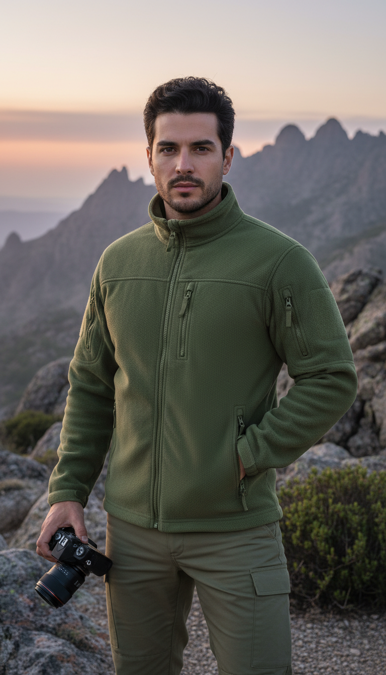 Men's Fleece Jacket - Soft Warm Windproof Full - Image 5