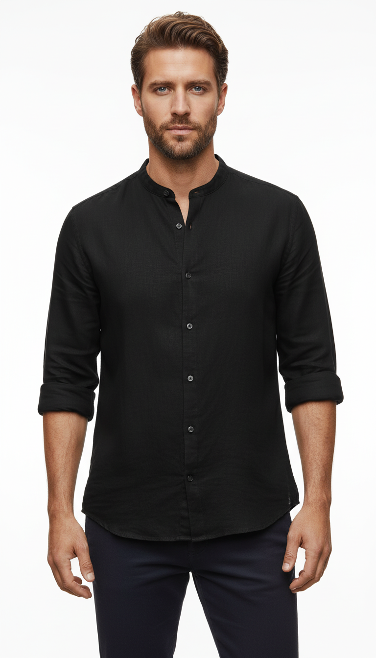 OURYE Men's Cotton Shirt - Relaxed in White
