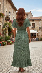 Floral Print Maxi Dress – Boho Chiffon Beach - Image 6
