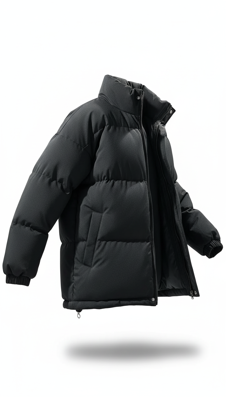 OURYE Men's Quilted Puffer Jacket - Relaxed in Camel