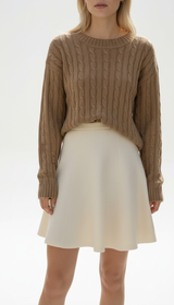OURYE Women's Cashmere Turtleneck Skirts - Mini in Coffee