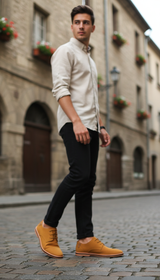 OURYE Men's Suede Oxford Shoes - Tailored
