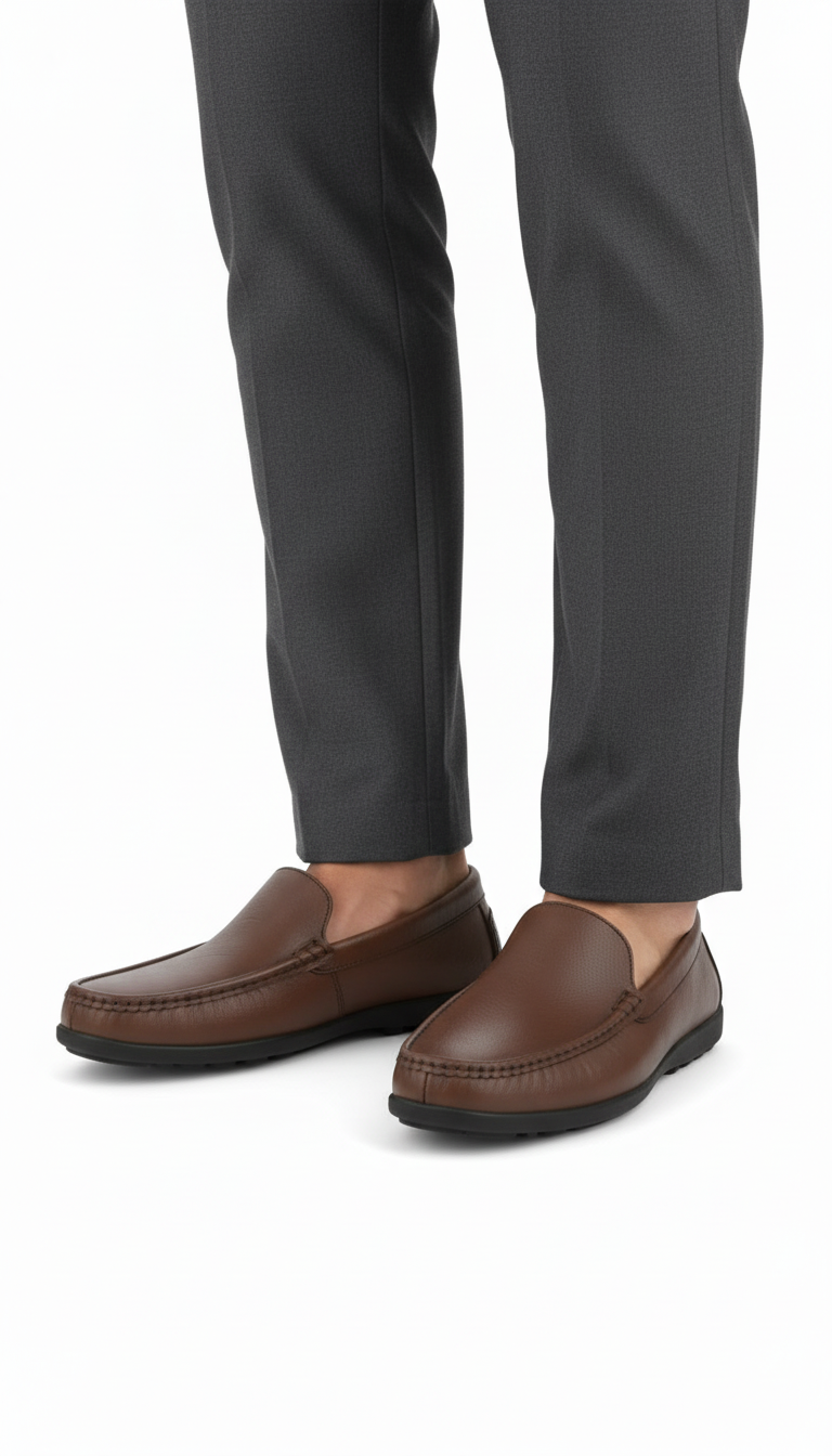 OURYE Men's Genuine Leather Polo Shoes - Tailored