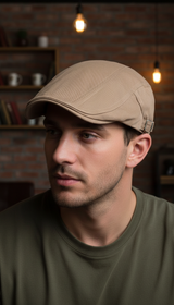 Men's Solid Colour Newsboy Cap - Lightweight Flat - Image 9
