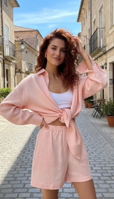 Women's 100% Cotton Shirt & Shorts Set - - Image 6