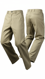 OURYE Men's Cotton Chino Trousers - Straight in Khaki
