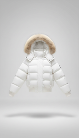 OURYE Women's Down Puffer Jacket - Cropped in Black