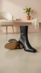 Women's Vintage Ankle Boots - Warm Cotton Square - Image 5