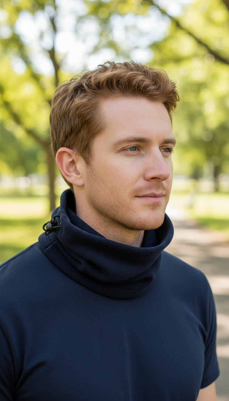 Men's Polar Fleece Neck Gaiter - Sports Tube - Front View