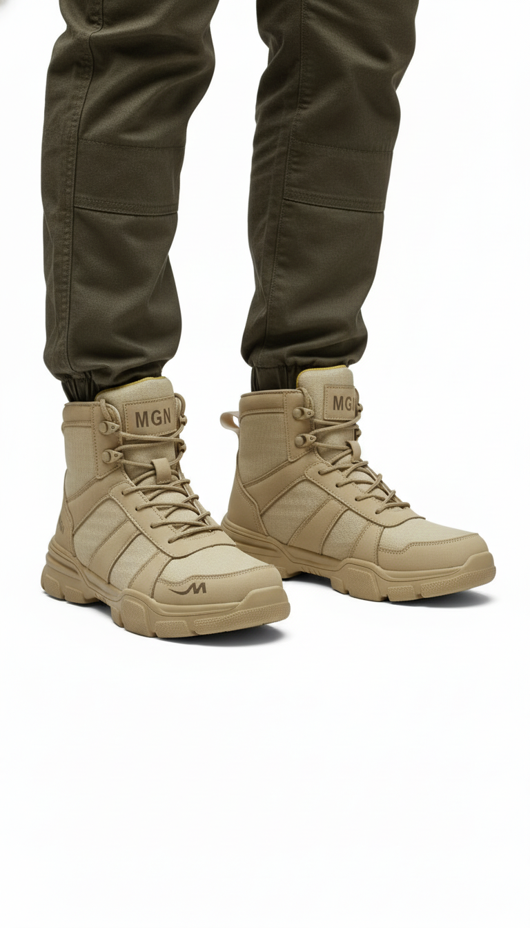 Men's Steel Toe Safety Work Shoes - Waterproof Puncture-Proof Tactical Boots