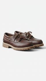 OURYE Men's Cowhide Derby Shoes - Relaxed in Brown