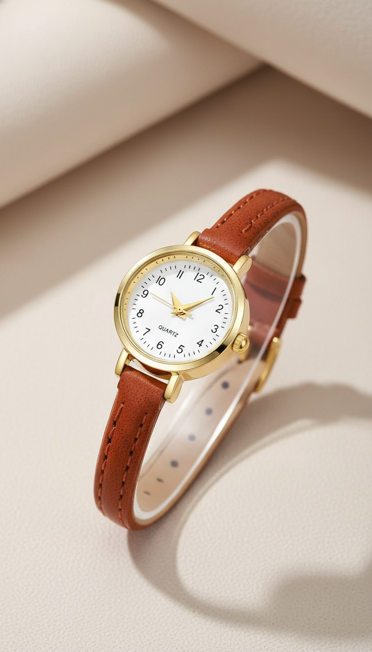Women's Fashion Watch - Small Roma Dial Leather - Back View