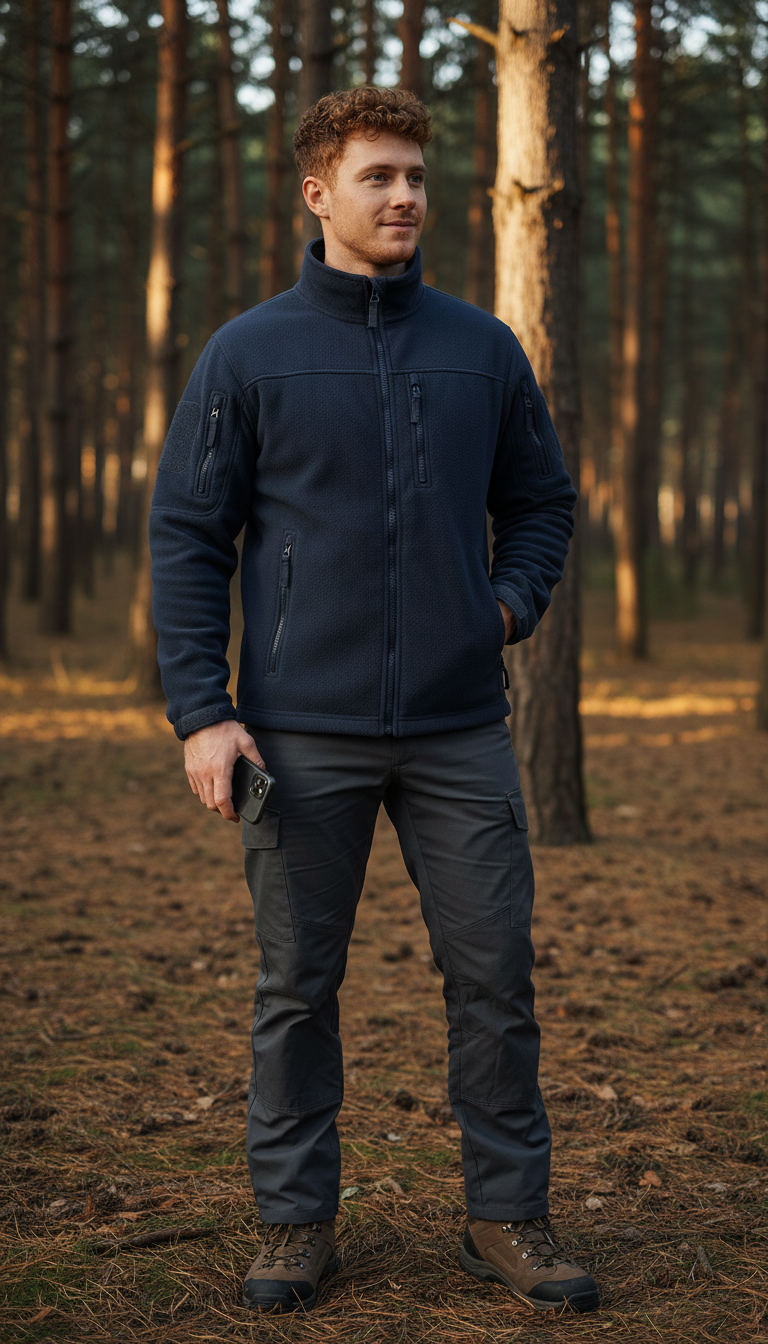 Men's Fleece Jacket - Soft Warm Windproof Full - Image 6