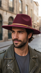 Women's Wide Brim Fedora Hat – Vintage Felt - Image 9