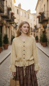 Handmade Crochet Cardigan - Premium Mohair Flare Sleeve - Image 5