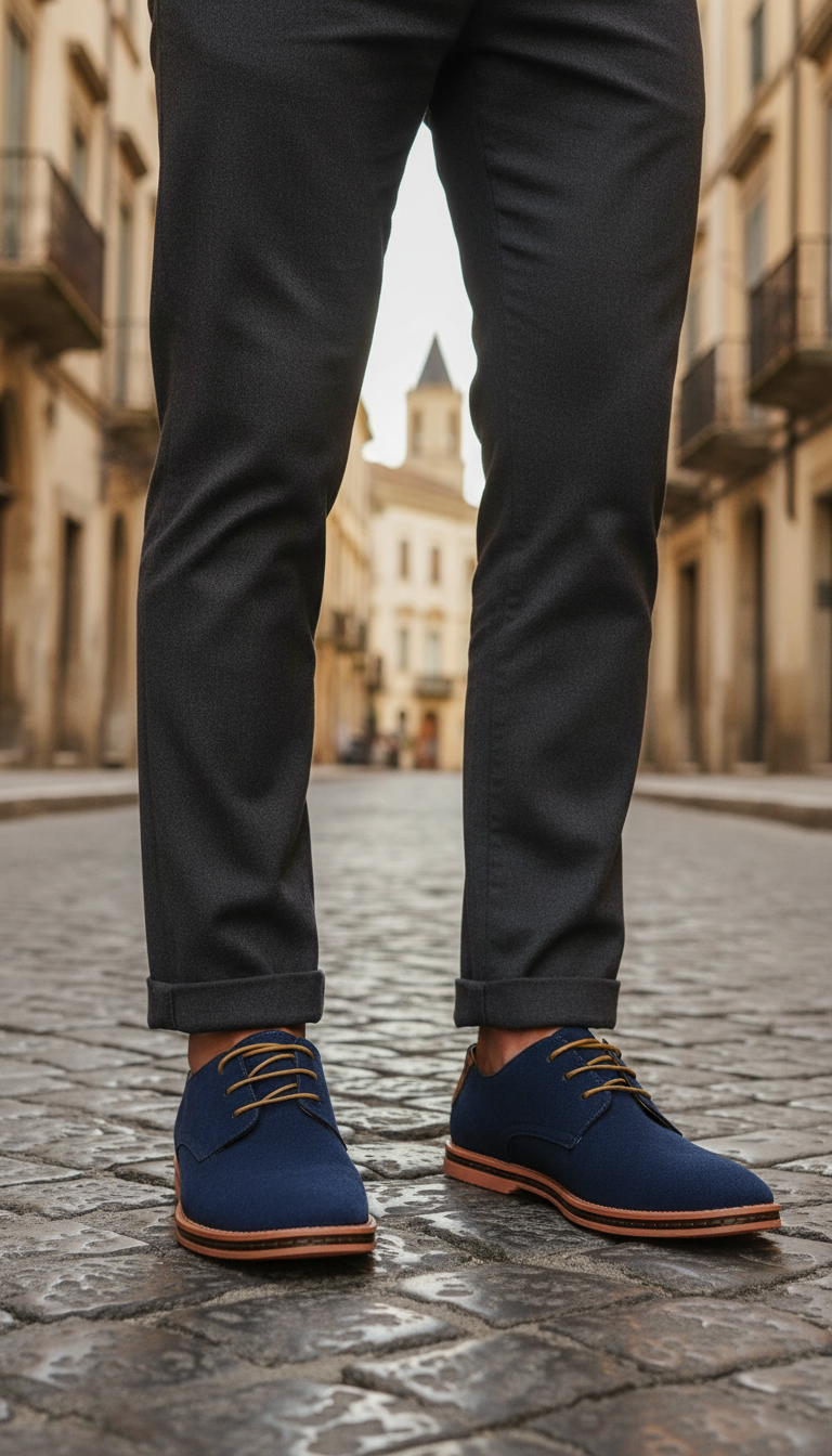 OURYE Men's Suede Oxford Shoes - Tailored