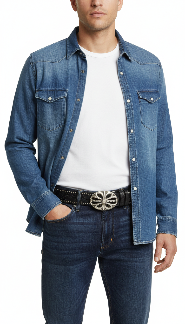 Unisex Retro Bohemian Belt - Y2K Punk Rock Fashion Belt for Men & Women (Pairs with Jeans)