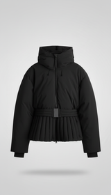 OURYE Women's Hooded Down Jacket - Cropped in Cream