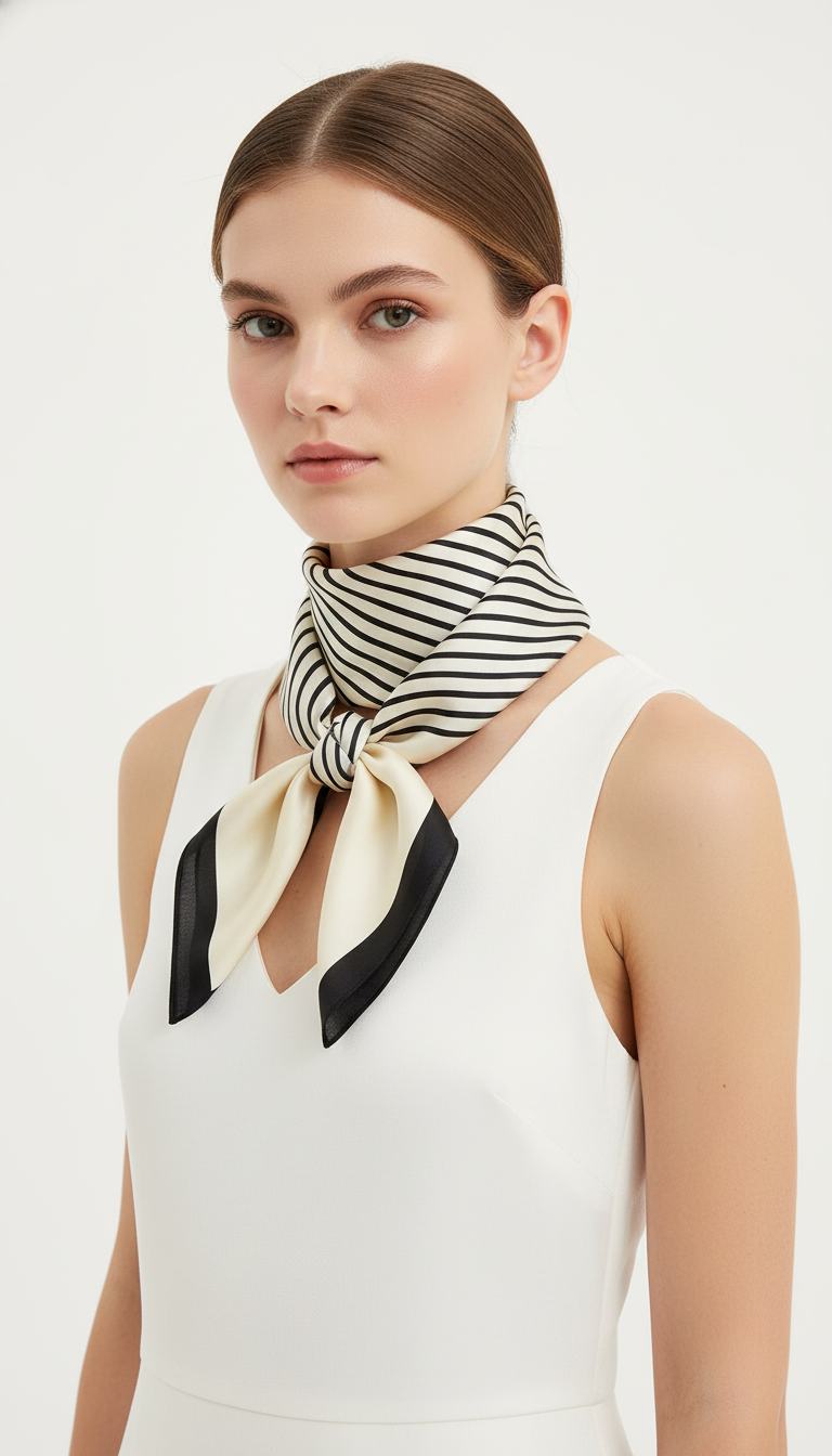 OURYE Women's Silk Accessories - White